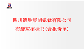 四川德胜集团钒钛有限公司 布袋灰招标书(含报价单)
