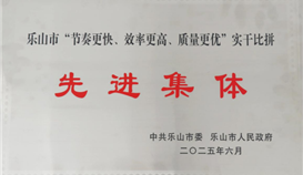 德胜钒钛荣获乐山市“节奏更快、效率更高、质量更优”实干比拼先进集体称号